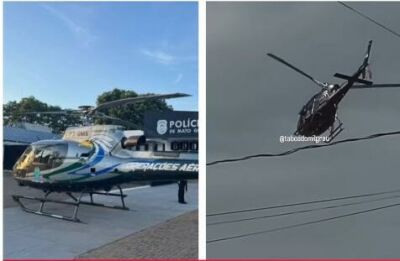 Imagem da notícia Polícia Militar intensifica segurança com apoio aéreo durante Festa do Peão em Aparecida do Taboado